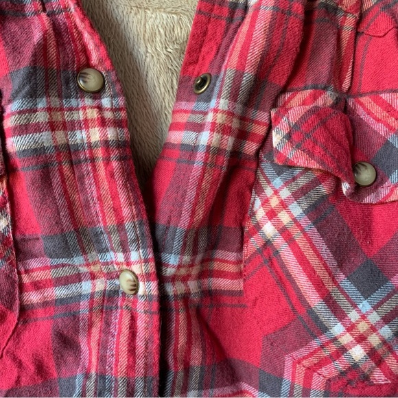 Jacks girlfriend plaid soft interior sweater size large - Picture 3 of 7